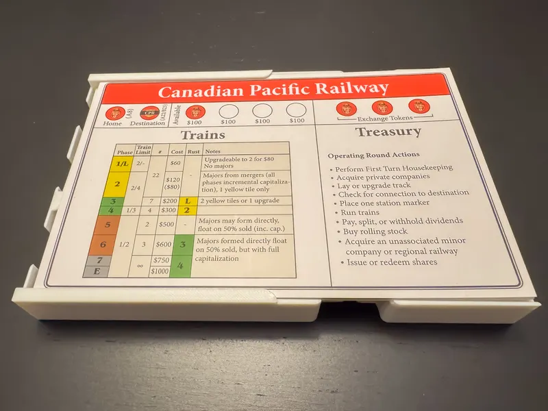 1822PNW board game charter holder